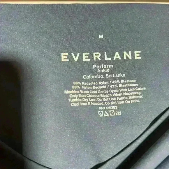 Everlane The Perform Legging Size Med Ankle Atlantic Athleisure Stretch Lounge - Picture 3 of 4